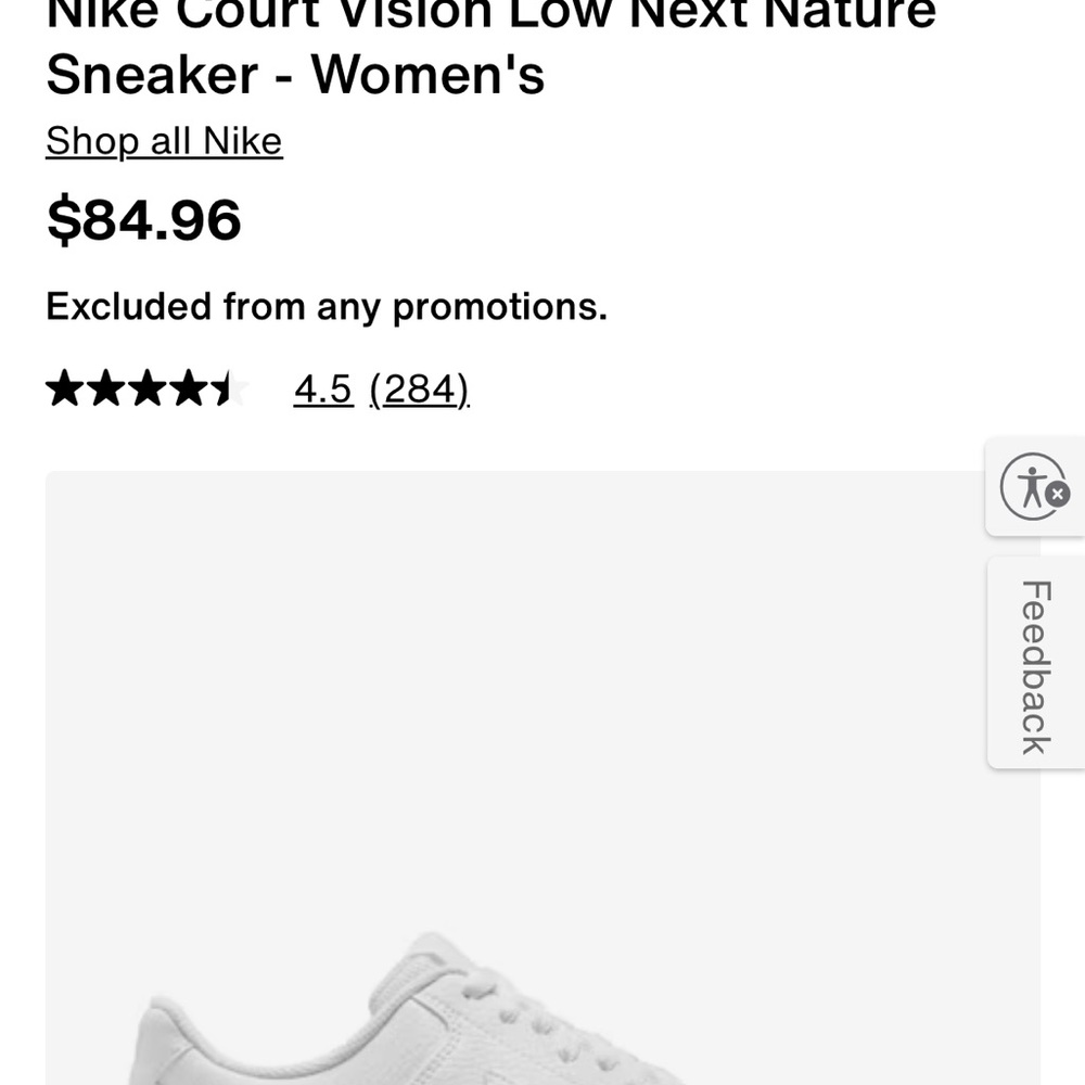 Nike Women’s White Low-Top Sneakers
